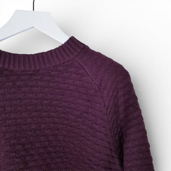 LULULEMON Texture Play Sweater Cassis Relaxed Fit Cashmere Blend Crewneck Size M - Picture 4 of 8
